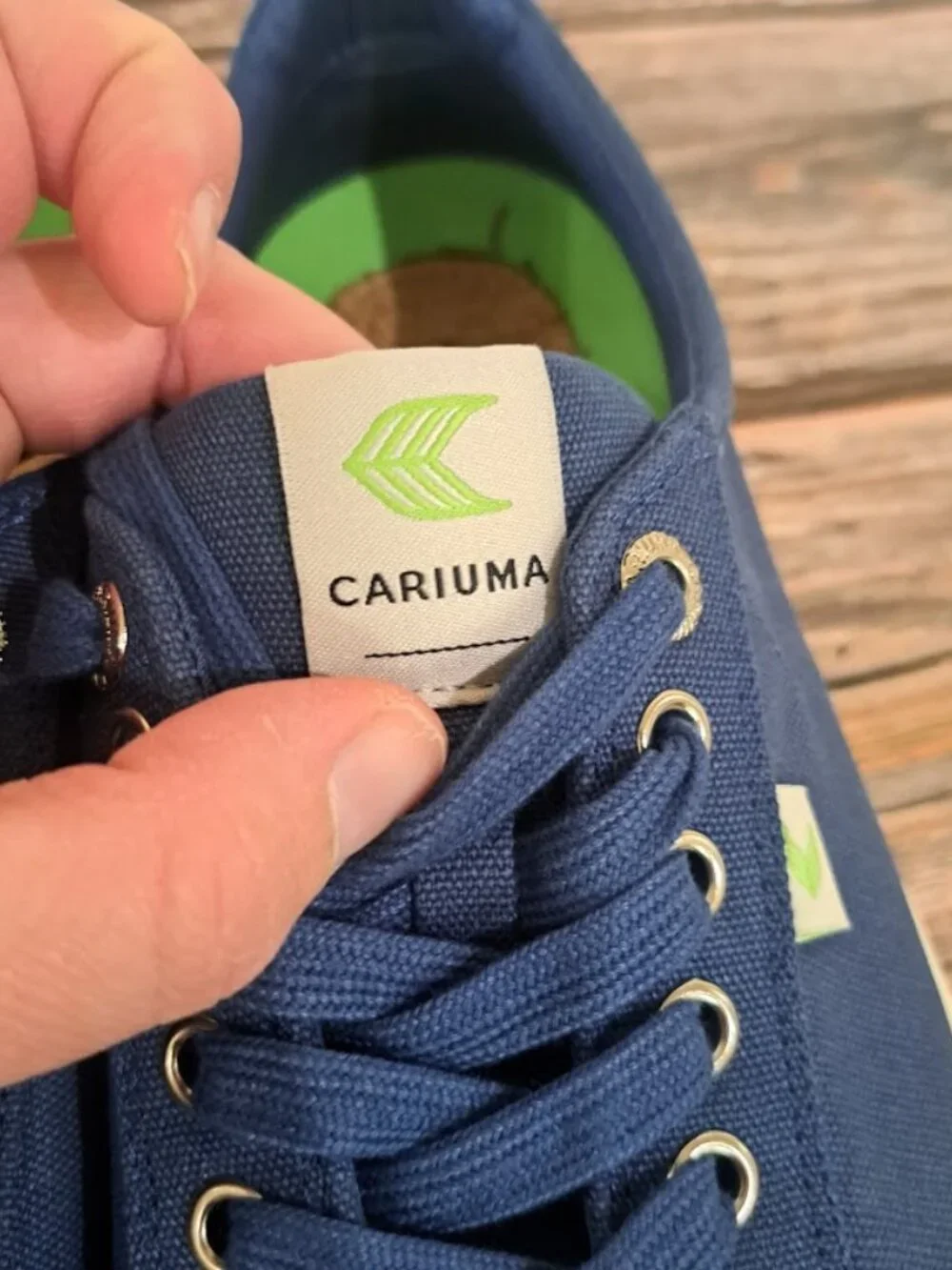 Mens' Cariuma OCA Low Navy Canvas sneakers‎ mens 10.5 cotton canvas cork insole